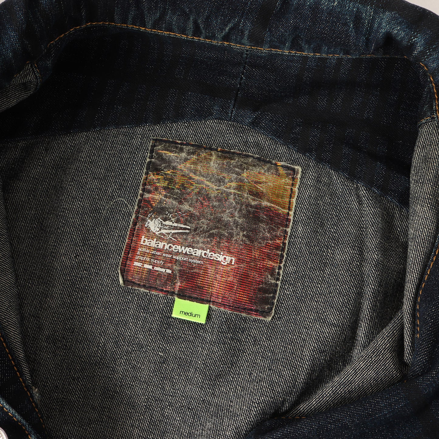 00s チェックプリント デニムジャケット