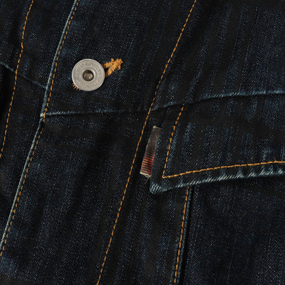 00s チェックプリント デニムジャケット