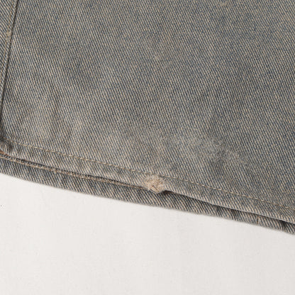 00s ダメージ加工 シンチバック付き ニードルステッチ デニムパンツ