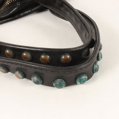 スタッズ付き オールレザー トートバッグ