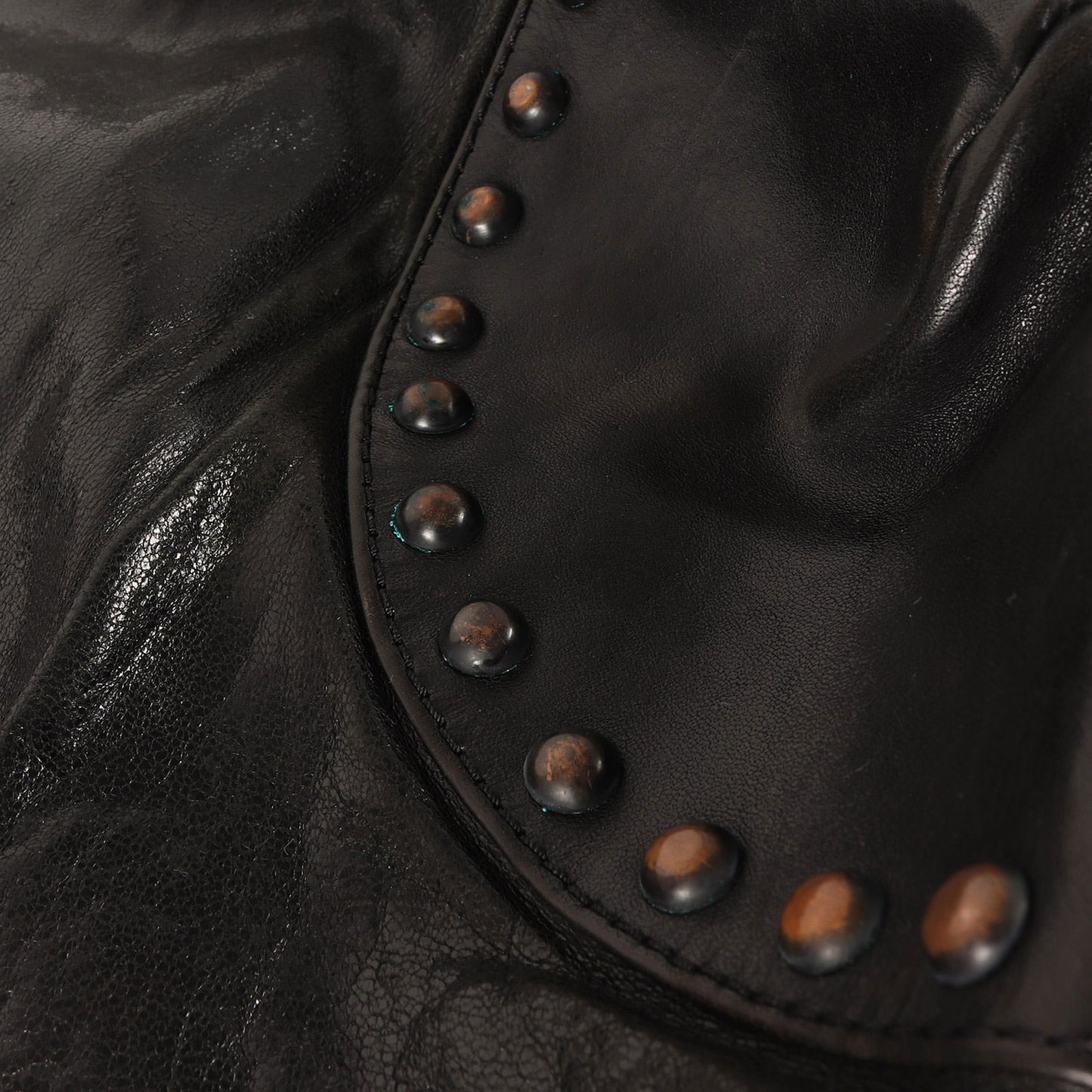 スタッズ付き オールレザー トートバッグ