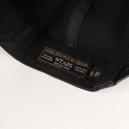 ロゴ刺繍 レザーブリム 5パネルキャップ(MILITIA CAP)