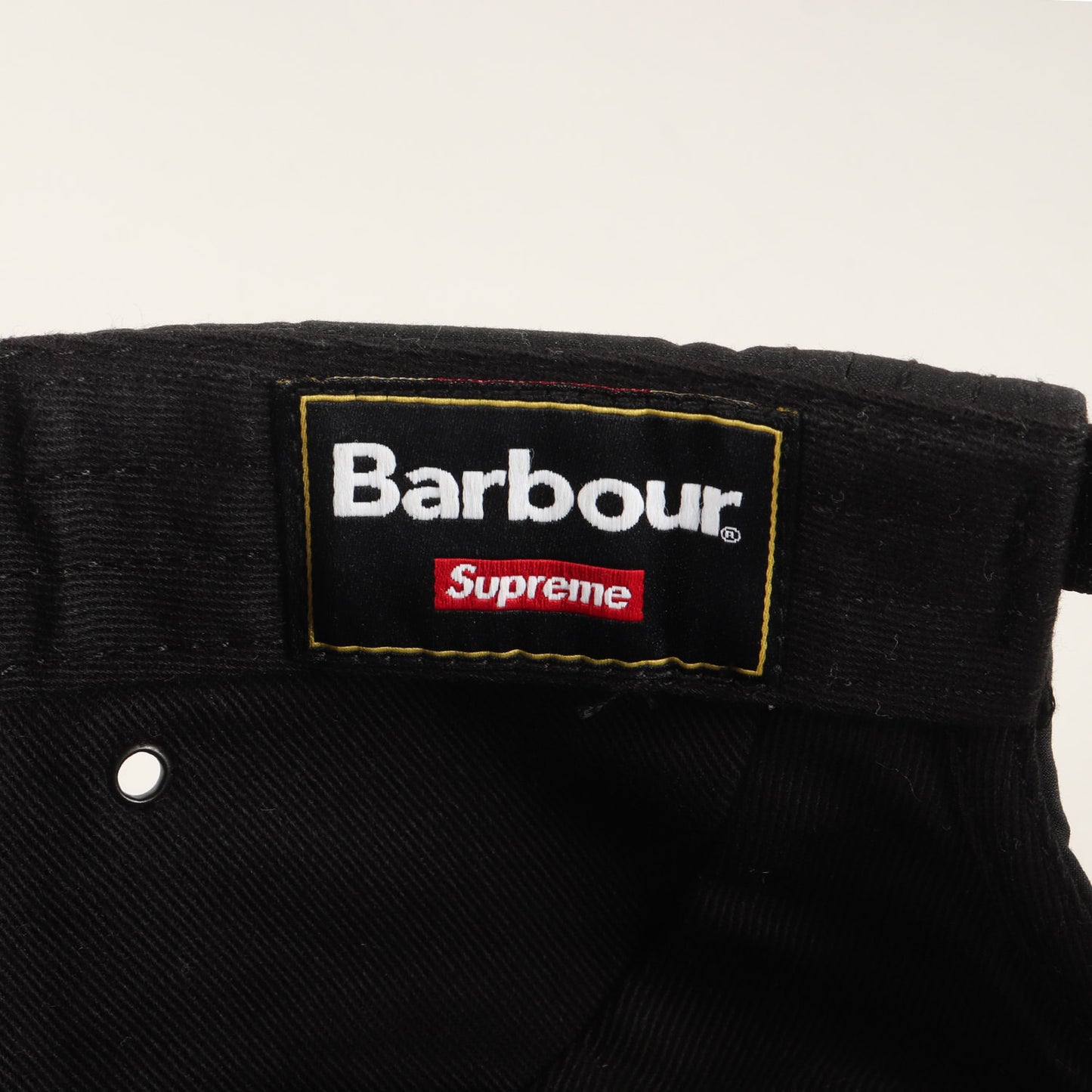 20SS ×Barbour ワックスドコットン BOXロゴ キャンプキャップ(Waxed Cotton Camp Cap)