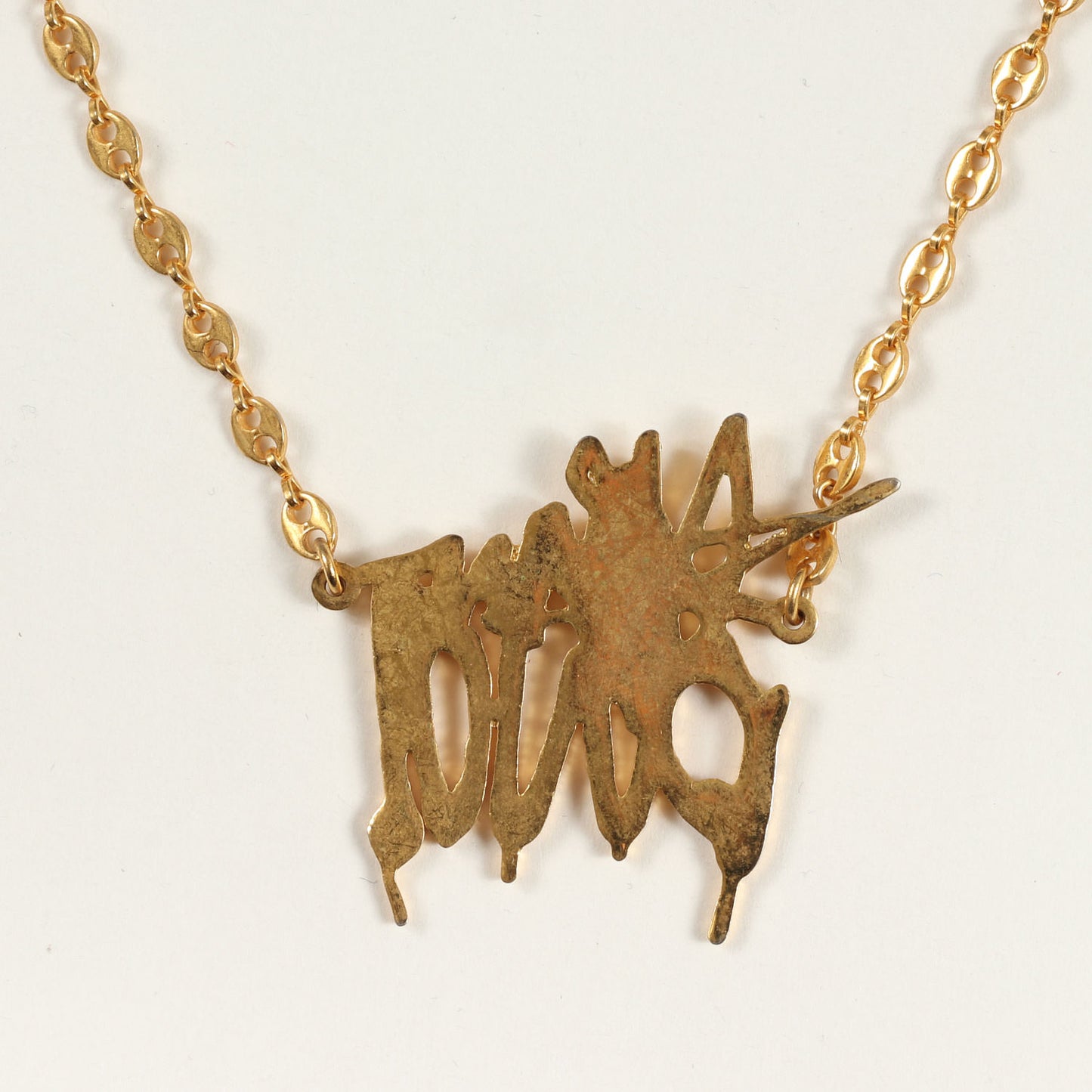 00s ラインストーン ブランドロゴ ネックレス