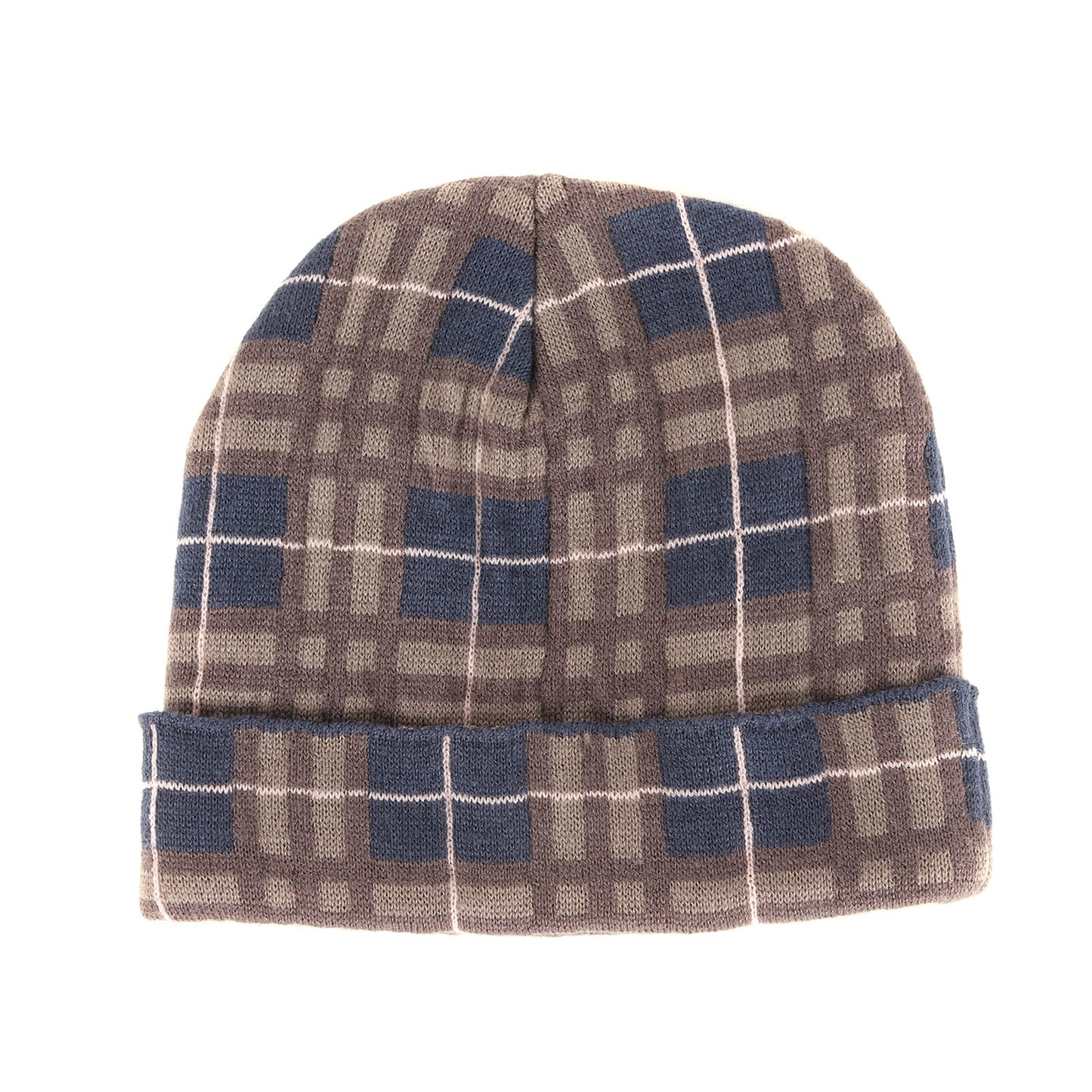 00s チェック ジャガードニット ビーニー