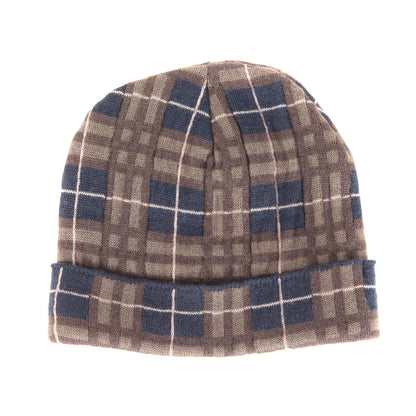 00s チェック ジャガードニット ビーニー