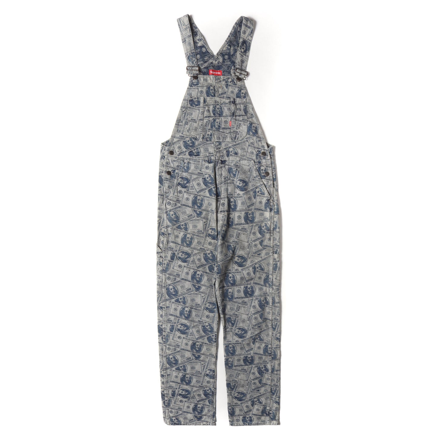 100ドル札柄 ジャガード デニム オーバーオール(100 Dollar Bill Overalls)