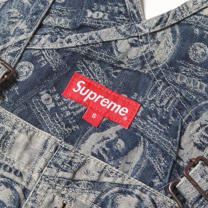 100ドル札柄 ジャガード デニム オーバーオール(100 Dollar Bill Overalls)