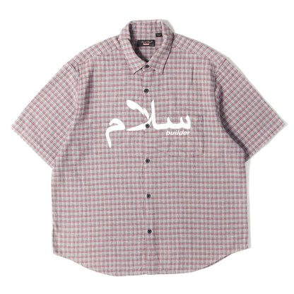 23SS ×UNDERCOVER アラビックロゴ チェック フランネル 半袖シャツ(S/S Flannel Shirt)