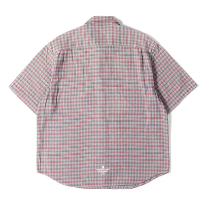 23SS ×UNDERCOVER アラビックロゴ チェック フランネル 半袖シャツ(S/S Flannel Shirt)