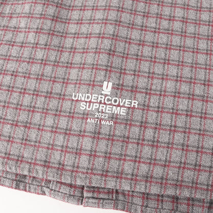 23SS ×UNDERCOVER アラビックロゴ チェック フランネル 半袖シャツ(S/S Flannel Shirt)