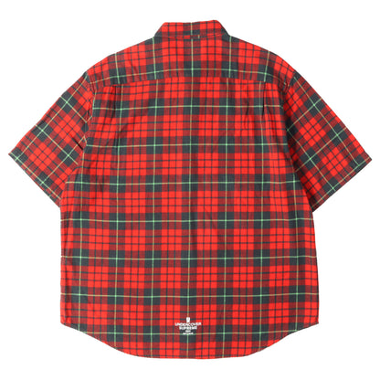 23SS ×UNDERCOVER アラビックロゴ チェック フランネル 半袖シャツ(S/S Flannel Shirt)