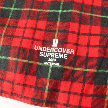 23SS ×UNDERCOVER アラビックロゴ チェック フランネル 半袖シャツ(S/S Flannel Shirt)