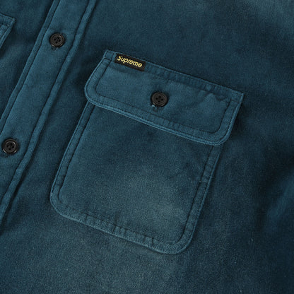 25AW フード付き 裏地キルティング ベルベット シャツ(Quilted Lined Hooded Velvet Shirt)