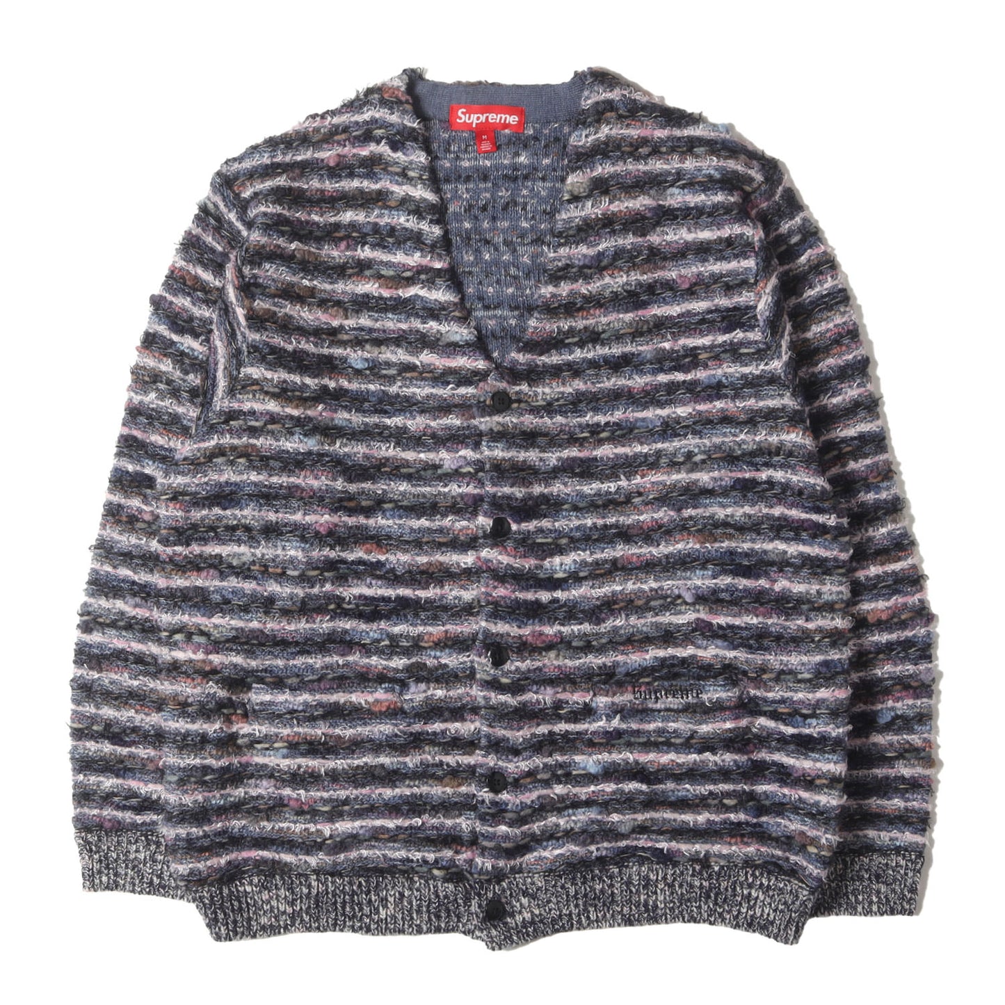 25AW テクスチャード ボーダー ニット カーディガン(Textured Cardigan)