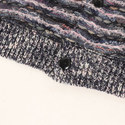 25AW テクスチャード ボーダー ニット カーディガン(Textured Cardigan)