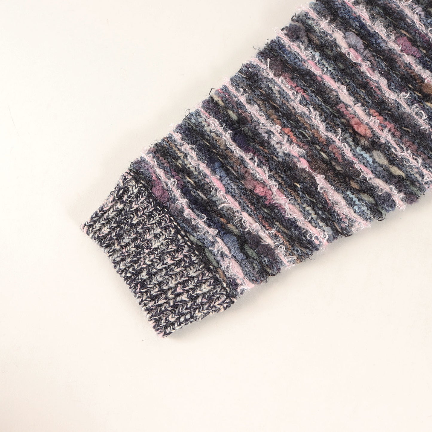 25AW テクスチャード ボーダー ニット カーディガン(Textured Cardigan)