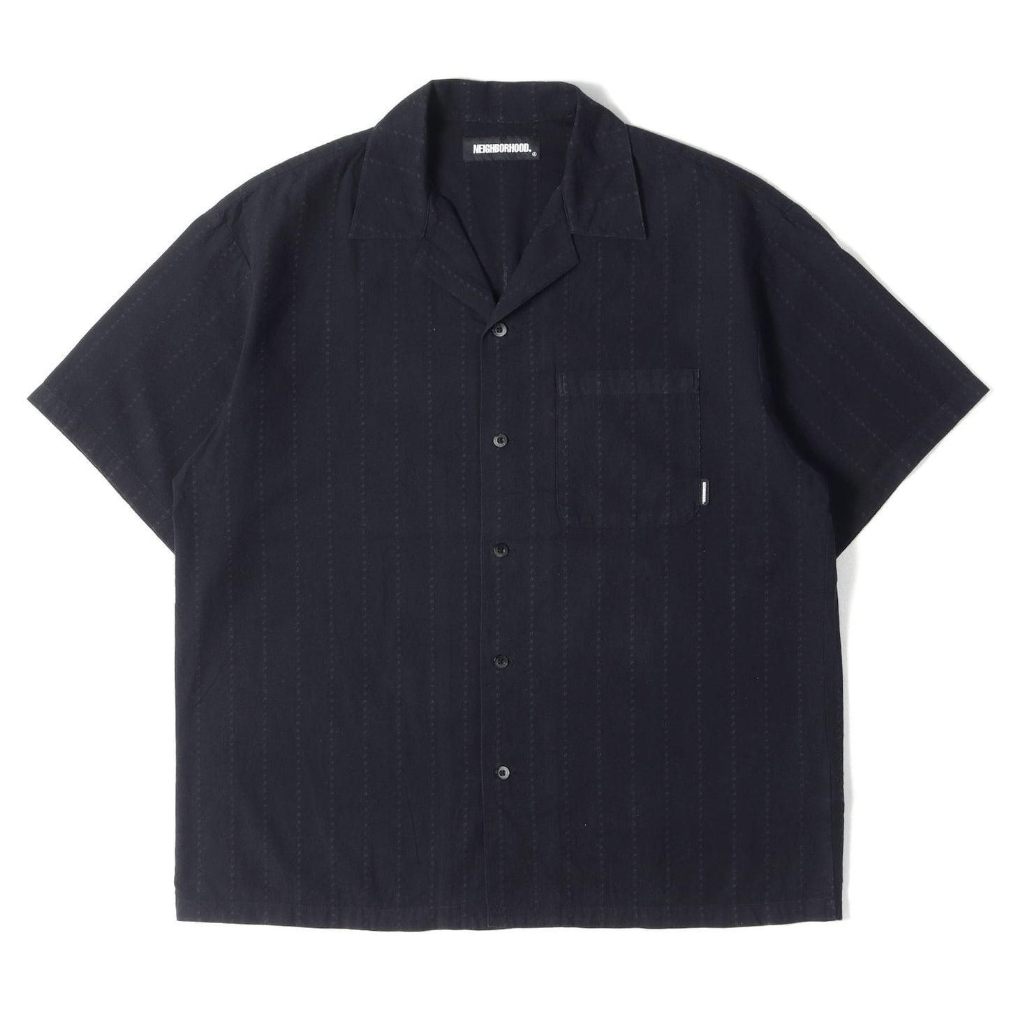 22SS ドビー ストライプ オープンカラーシャツ ワーク 半袖シャツ(DOBBY / C-SHIRT . SS)