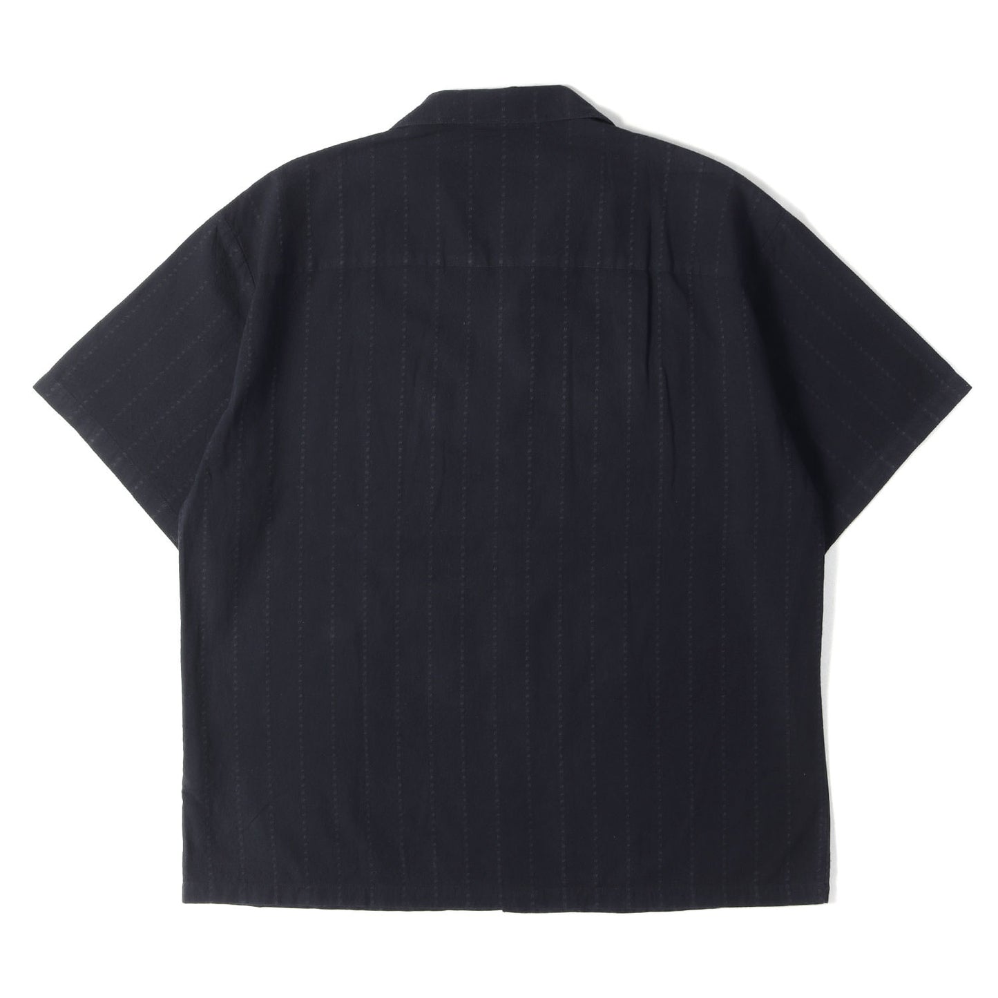 22SS ドビー ストライプ オープンカラーシャツ ワーク 半袖シャツ(DOBBY / C-SHIRT . SS)