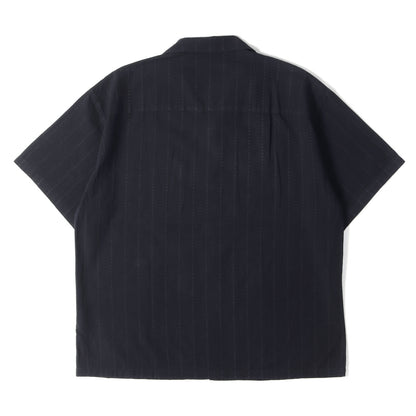 22SS ドビー ストライプ オープンカラーシャツ ワーク 半袖シャツ(DOBBY / C-SHIRT . SS)