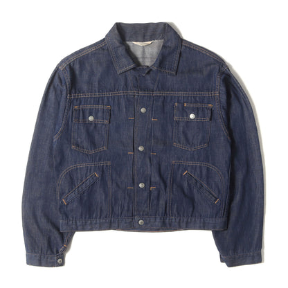 [濃紺 短丈ボックス] 70s バットダイ デニムジャケット J.C.Penney RANCH CRAFT