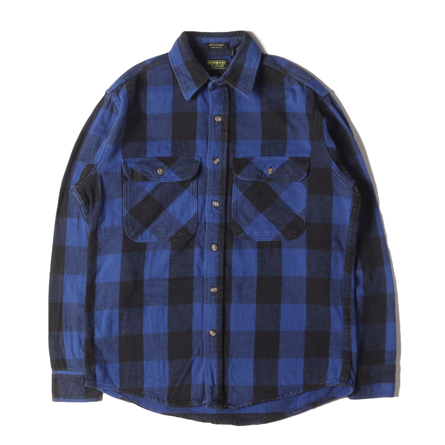 [好配色] 90s バッファローチェック フランネルシャツ / USA製 Osh Kosh オシュコシュ