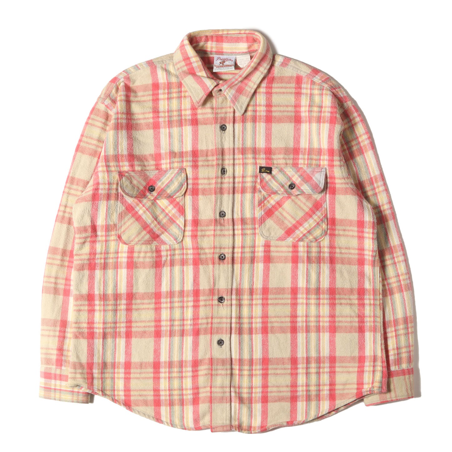 [好配色] 80s - 90s ヘビー チェック フランネルシャツ / USA製 Prentiss プレンティス