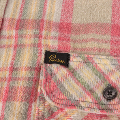 [好配色] 80s - 90s ヘビー チェック フランネルシャツ / USA製 Prentiss プレンティス