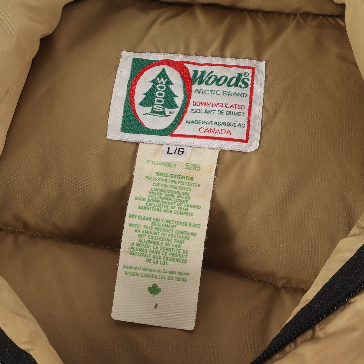 90s 75/25クロス ダウンベスト / カナダ製 Woods ウッズ