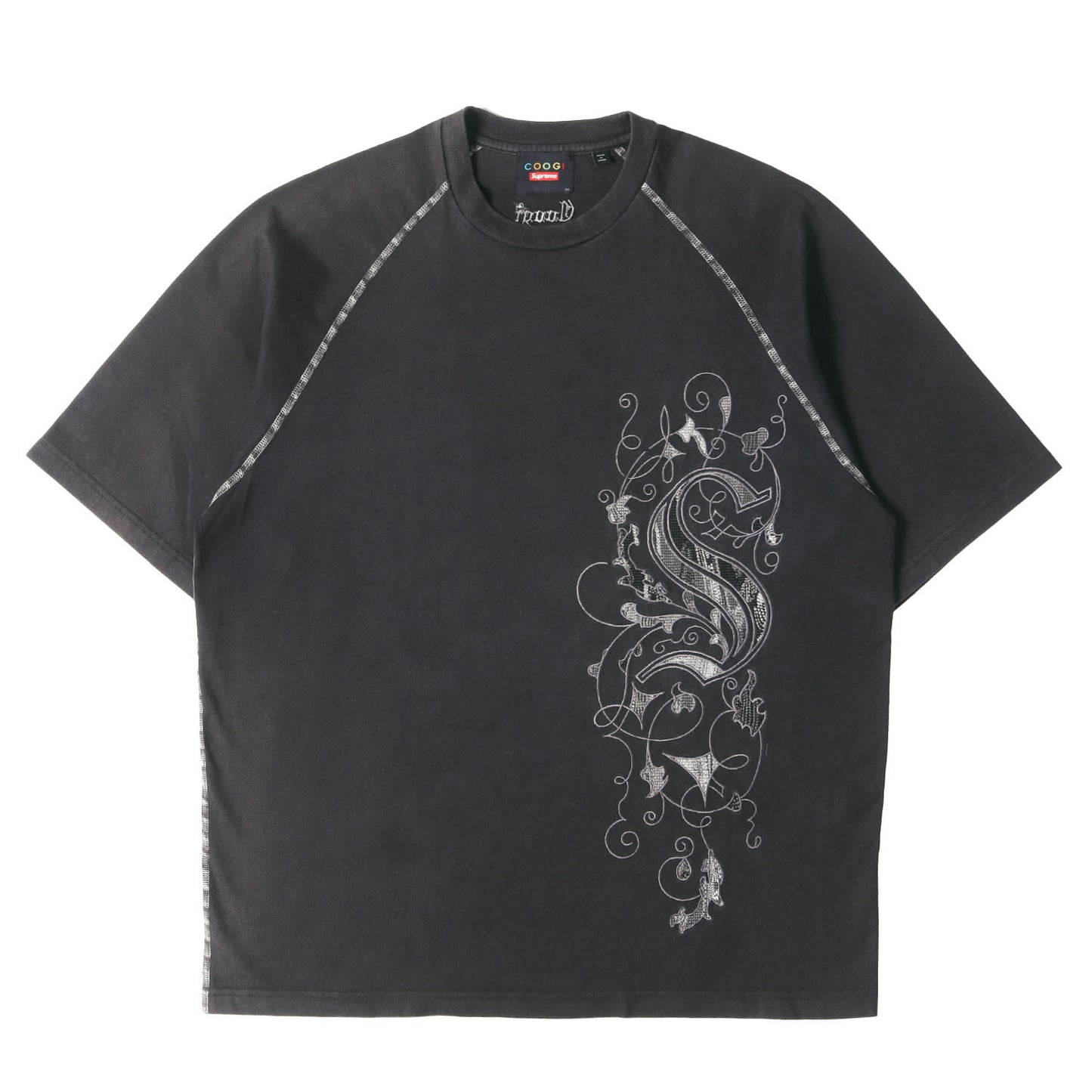 23SS ×COOGI グラフィック刺繍 ラグラン Tシャツ(Raglan S/S Top)