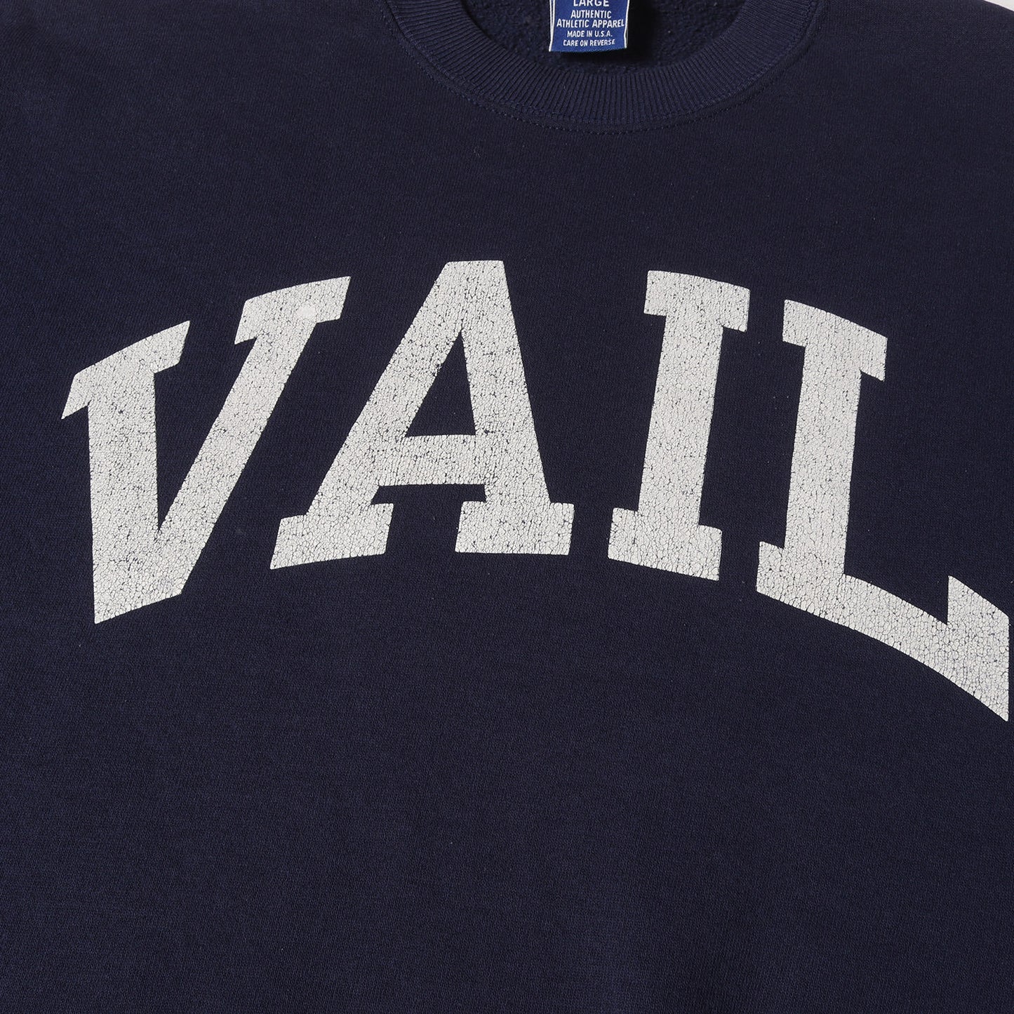[USA製 青タグ] 90s VAILロゴ クルーネック スウェット