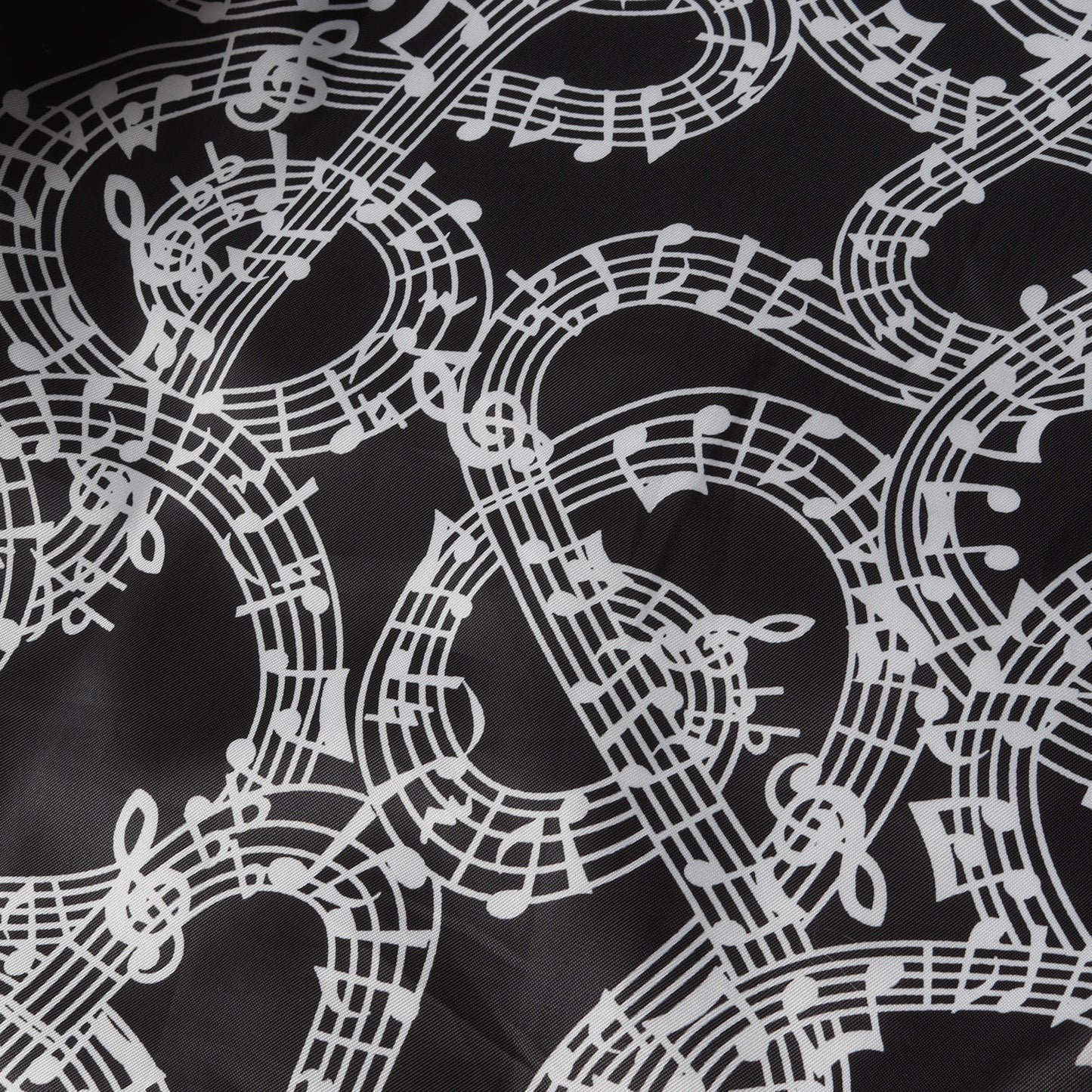 袖ボーンパッチ 裏地音符柄 ナイロンサテン スタジャン