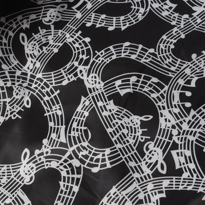 袖ボーンパッチ 裏地音符柄 ナイロンサテン スタジャン