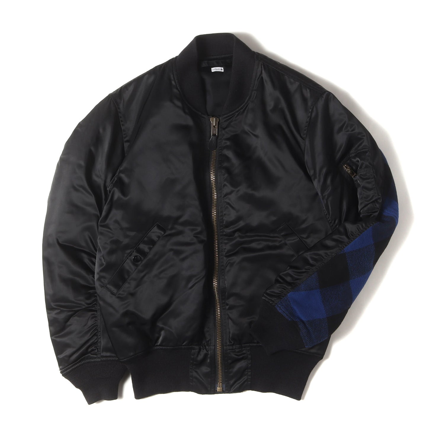 24AW 袖チェックネルカスタム MA-1 フライトジャケット(MA-1)