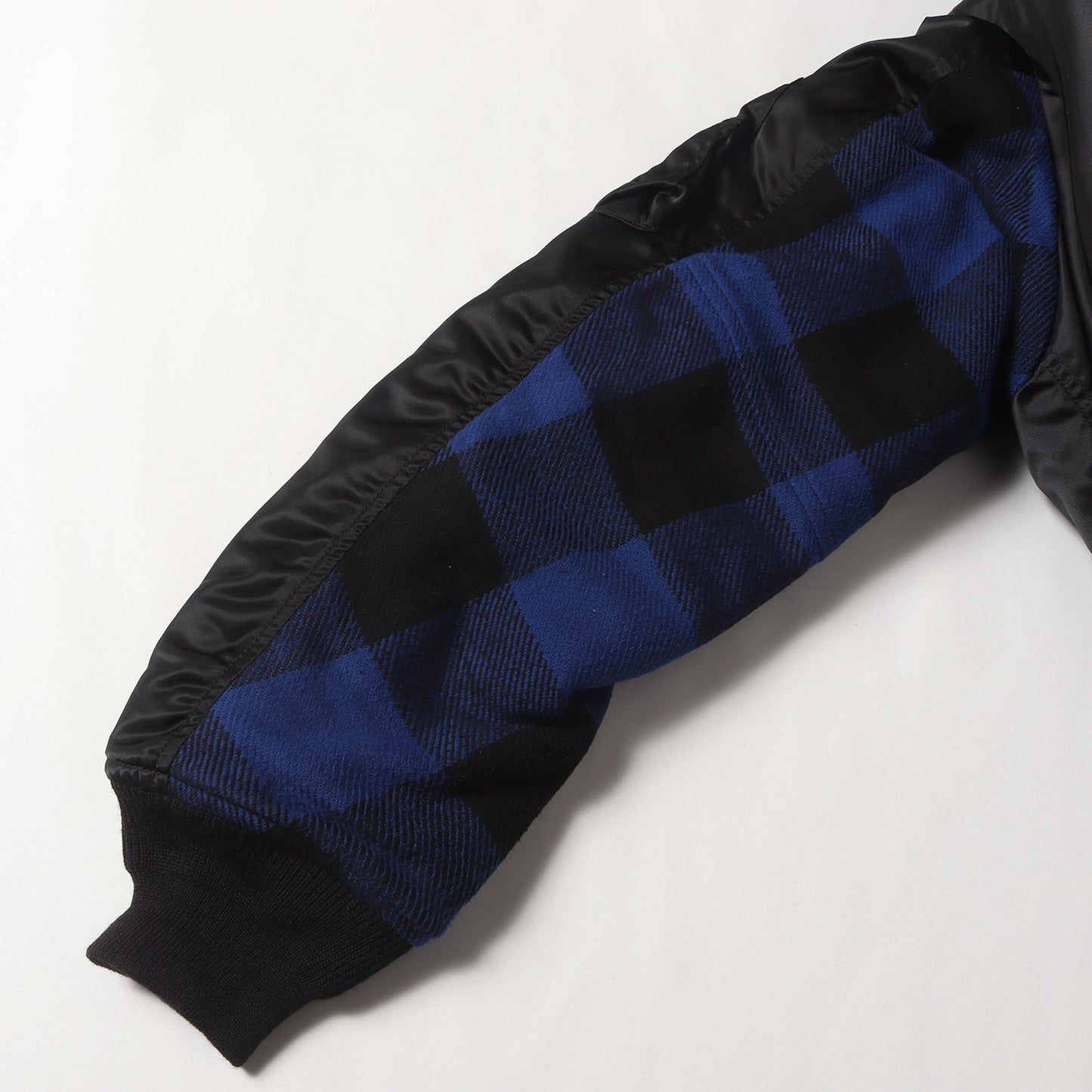 24AW 袖チェックネルカスタム MA-1 フライトジャケット(MA-1)