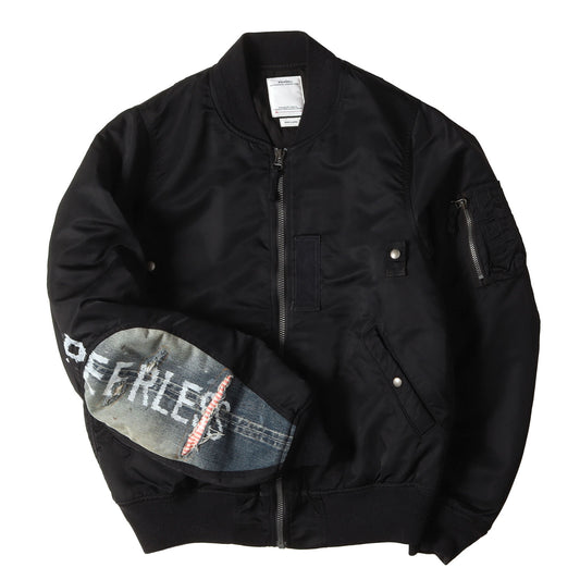 F.I.L限定 袖デニムカスタム MA-1 フライトジャケット(THORSON JKT COLLAGE)