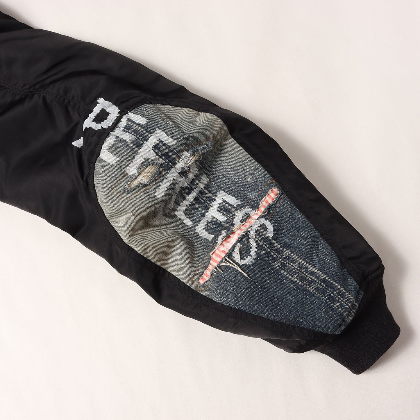 F.I.L限定 袖デニムカスタム MA-1 フライトジャケット(THORSON JKT COLLAGE)