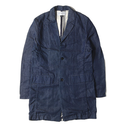 コットン/リネン デニム 2B ワークコート