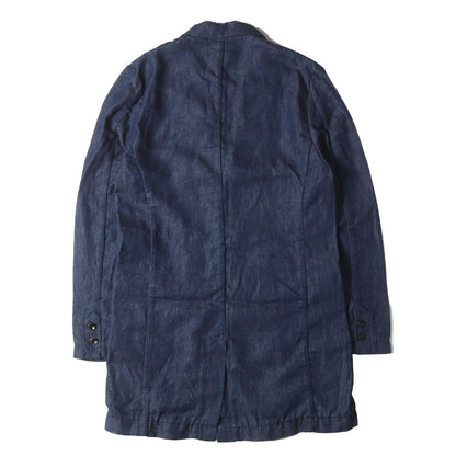 コットン/リネン デニム 2B ワークコート