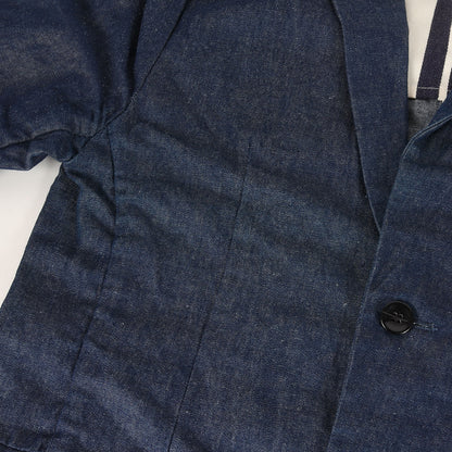 コットン/リネン デニム 2B ワークコート