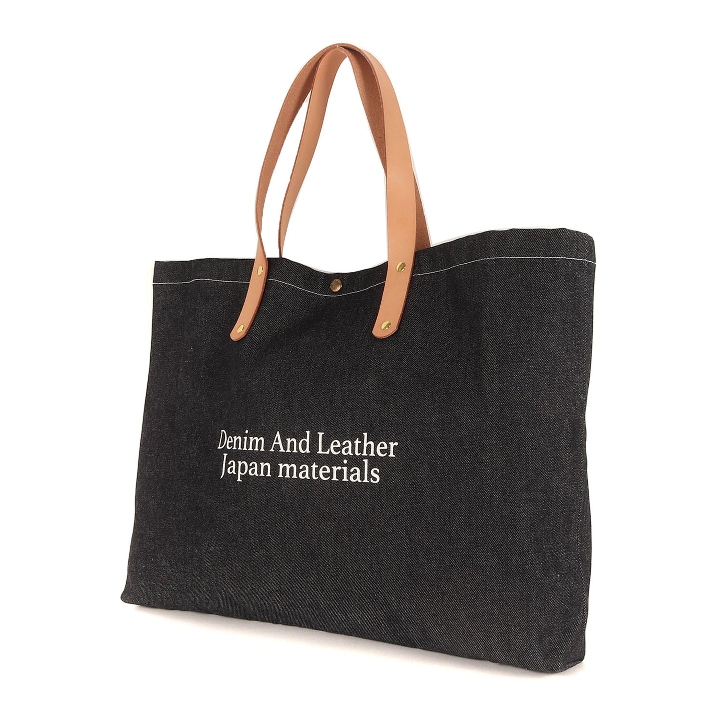 栃木レザーハンドル 岡山デニム トートバッグ