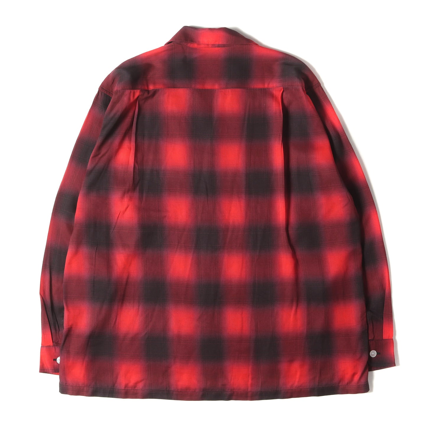 オンブレチェック レーヨン オープンカラーシャツ (OMBRE CHECK L/S SHIRT)