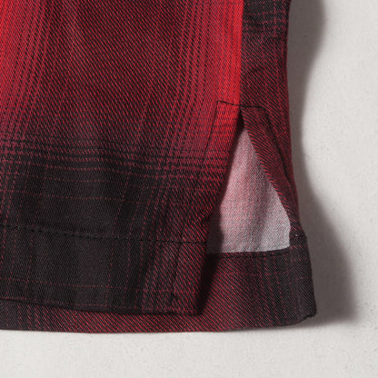 オンブレチェック レーヨン オープンカラーシャツ (OMBRE CHECK L/S SHIRT)