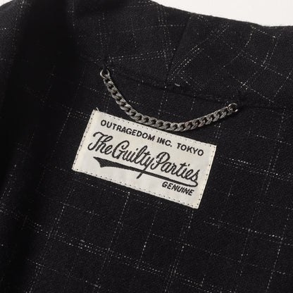 かすれチェック ウール ガウンコート(BLURRED CHECK GOWN COAT)