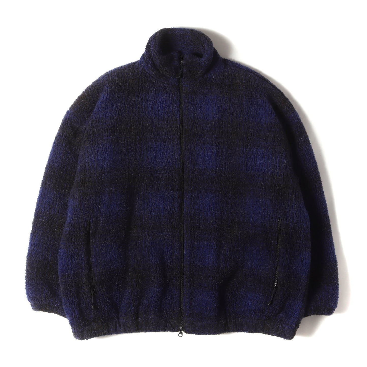 20AW オンブレチェック フリースボア トラックジャケット(Ombre Boa Check Track Jacket)