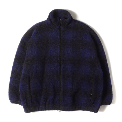 20AW オンブレチェック フリースボア トラックジャケット(Ombre Boa Check Track Jacket)