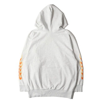 23AW フレイムプリント スウェットパーカー(FLAMES HOODIE)