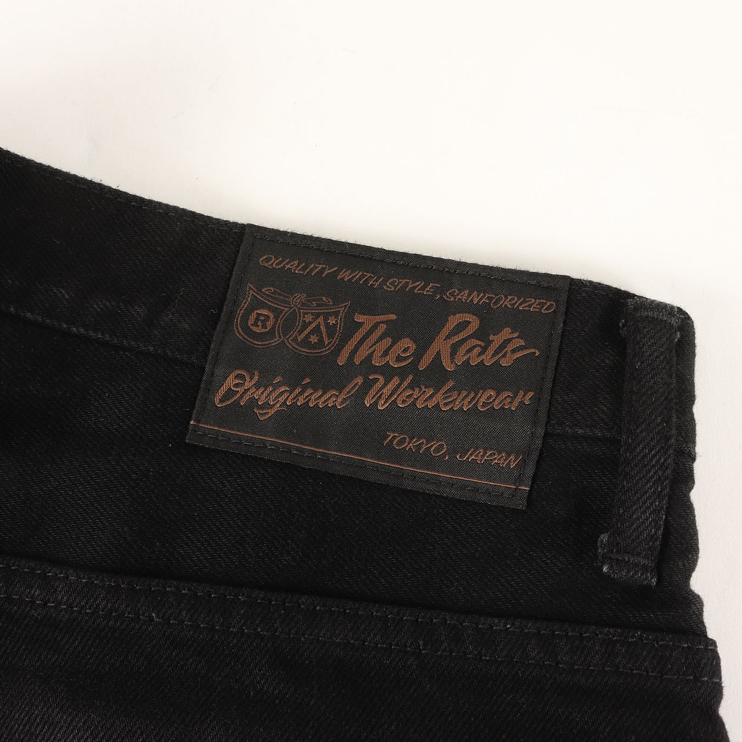 20AW WAY OF LIFEパッチ付き クラッシュリペア加工 デニムパンツ(BLACK CRASH PAINT&PATCH DENIM PANTS)