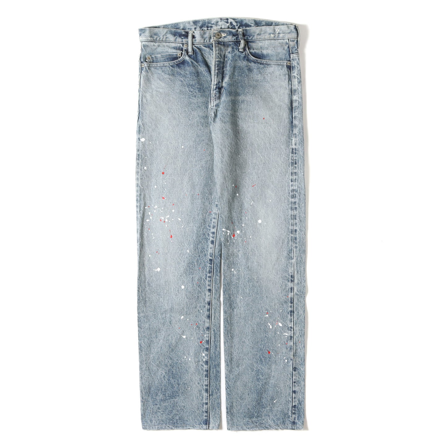 20SS ペイント加工 セルビッチ デニムパンツ