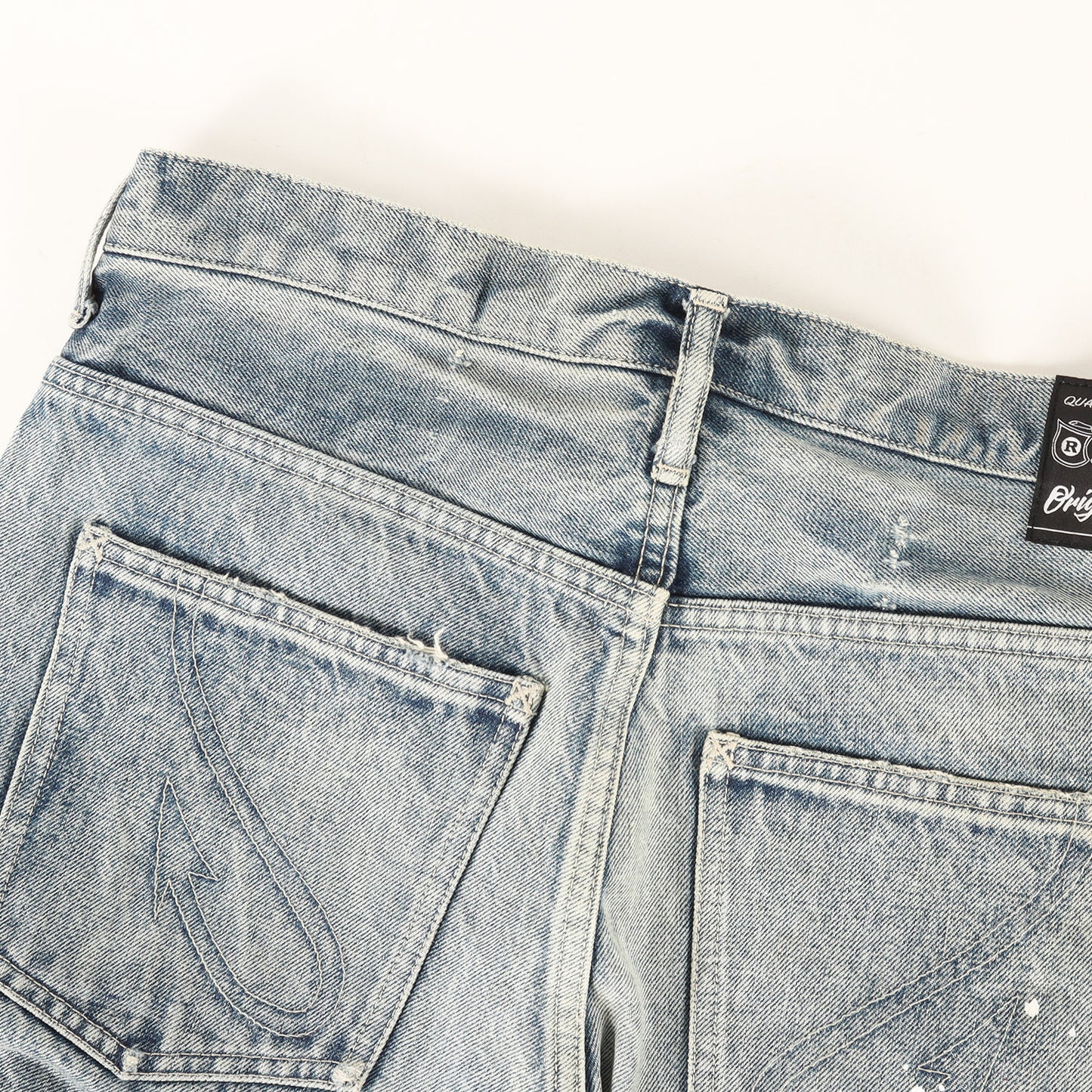 20SS ペイント加工 セルビッチ デニムパンツ